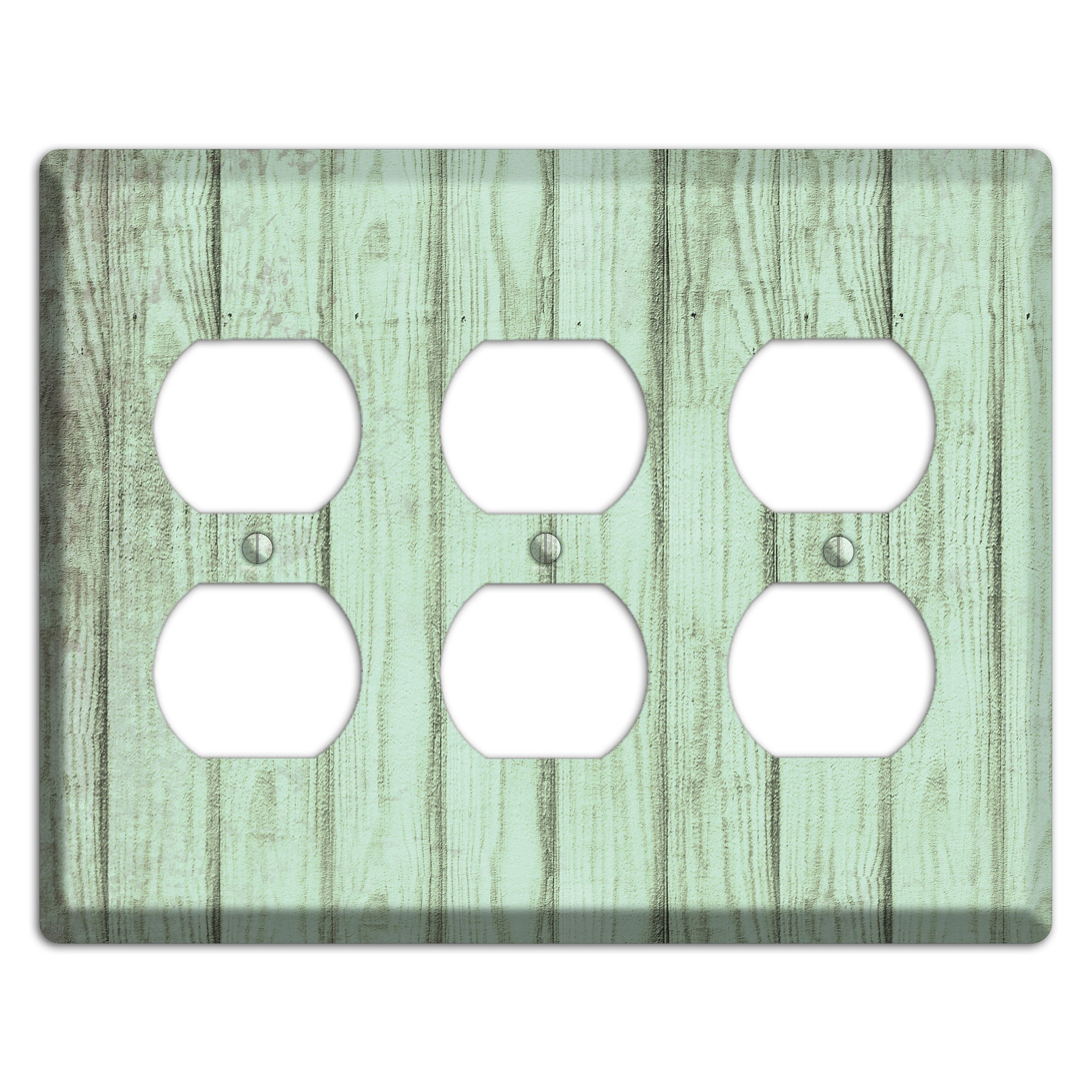 Norway Weathered Wood 3 Duplex Wallplate