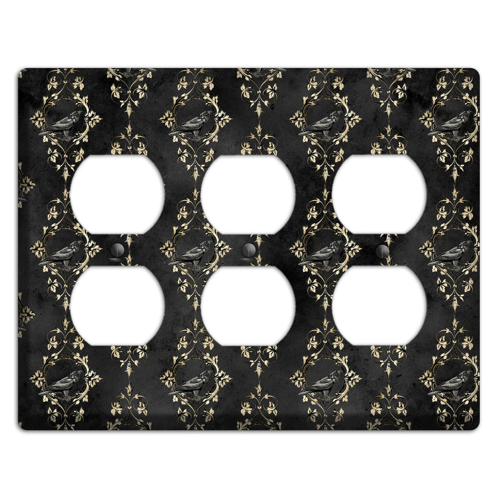 Edgar Allen Poe Raven 3 Duplex Wallplate