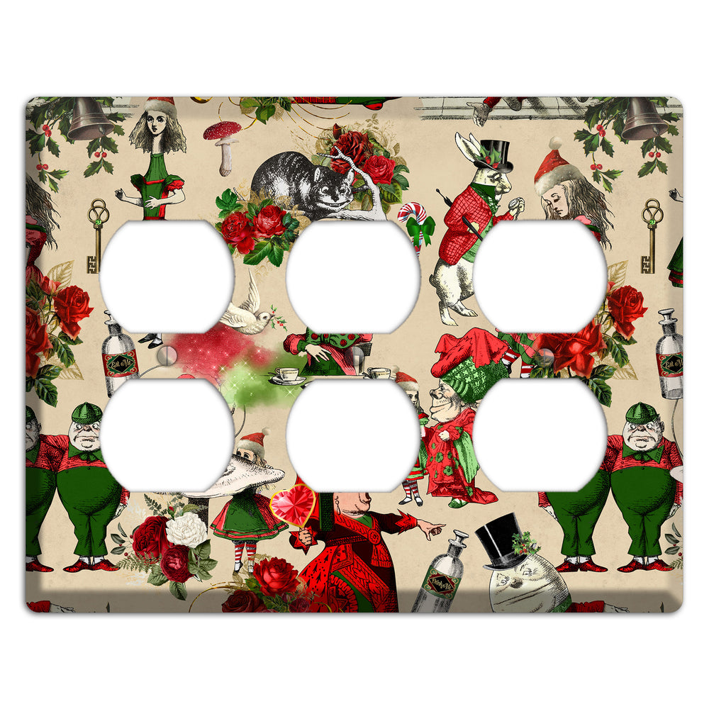 Holiday in Wonderland Characters 3 Duplex Wallplate