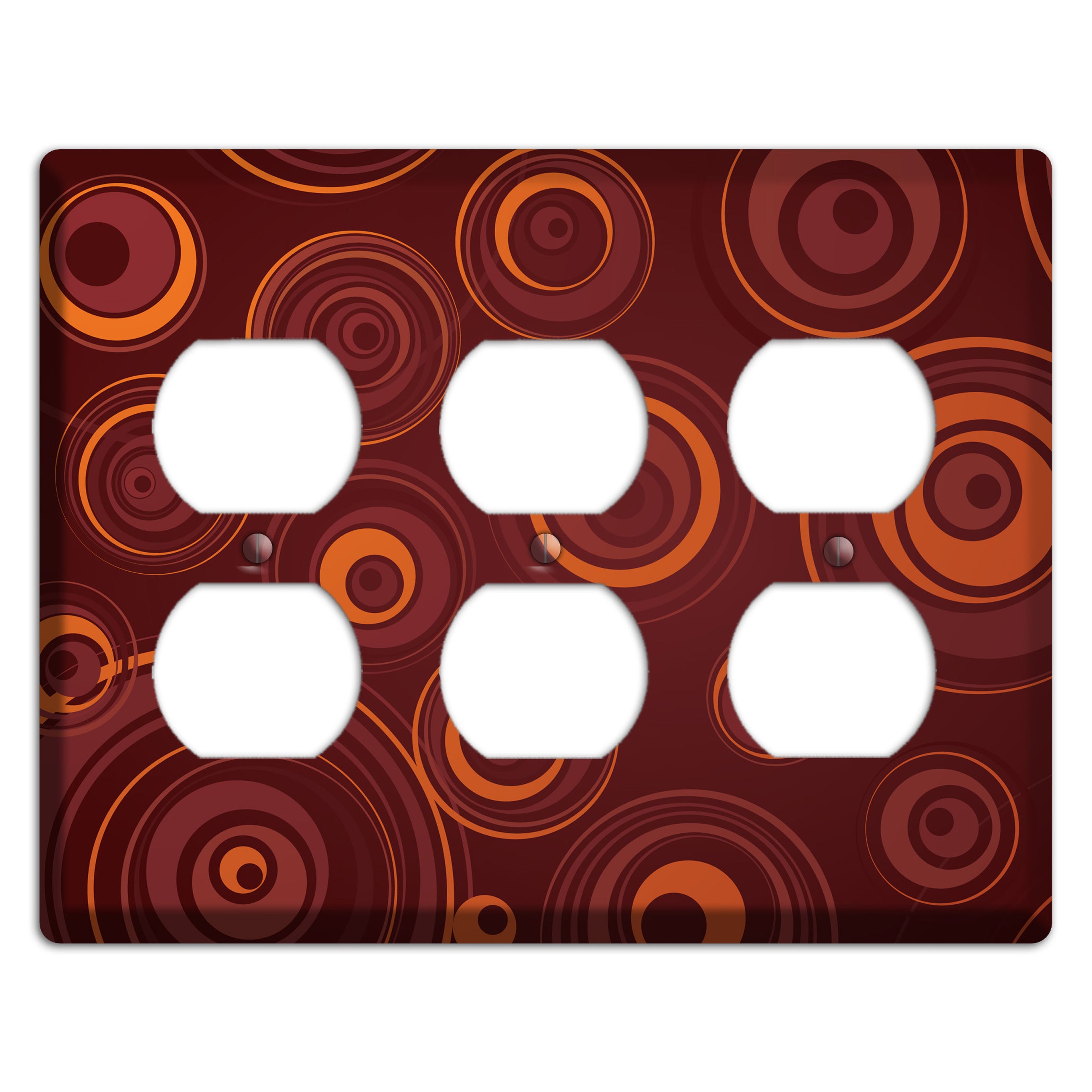 Brown Circles 3 Duplex Wallplate