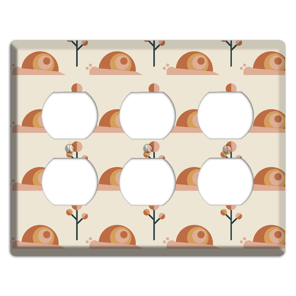 Retro Snails 3 Duplex Wallplate