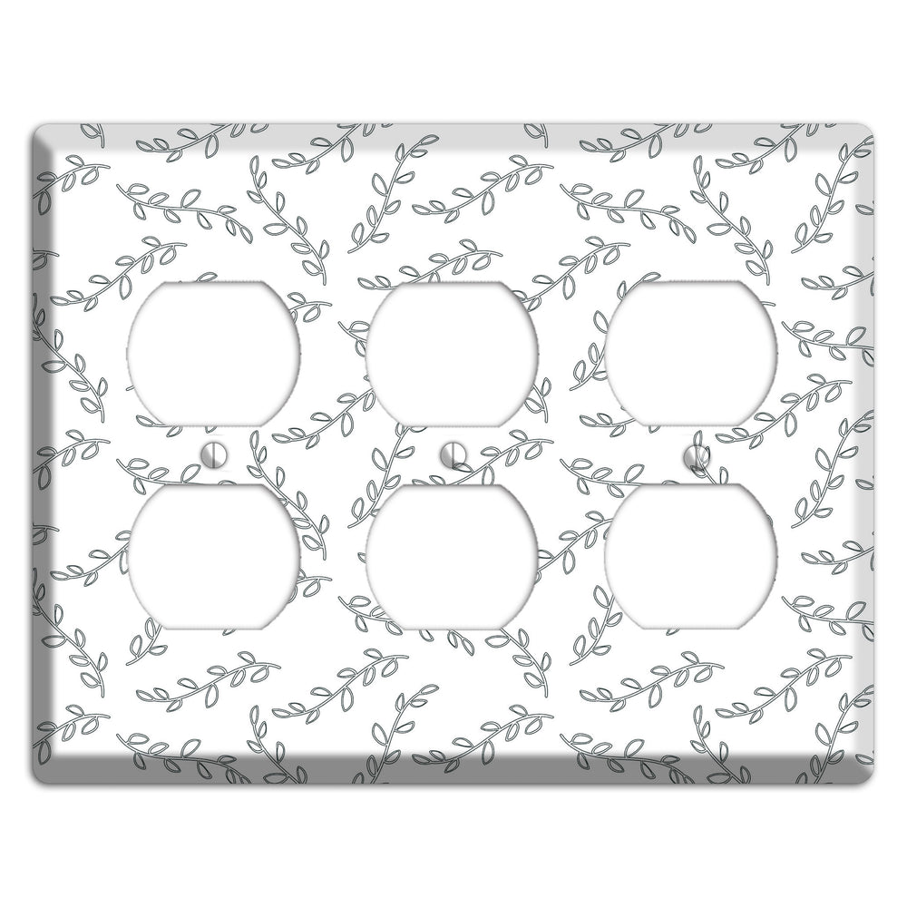 Leaves Style CC 3 Duplex Wallplate