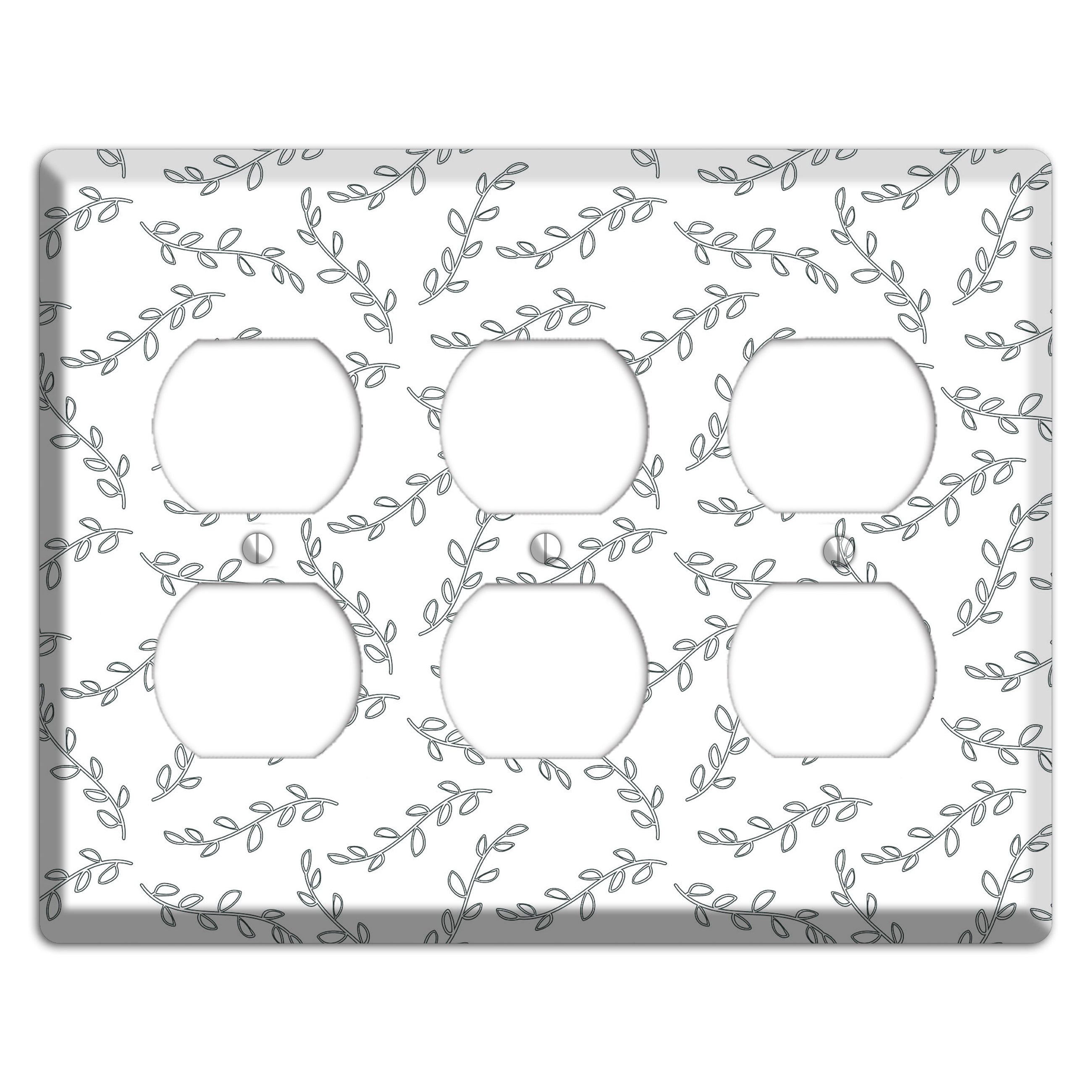 Leaves Style CC 3 Duplex Wallplate