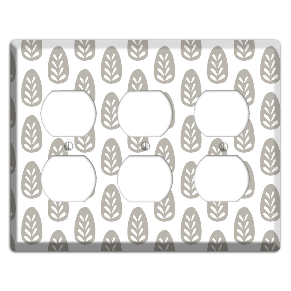 Simple Scandanavian Style U 3 Duplex Wallplate