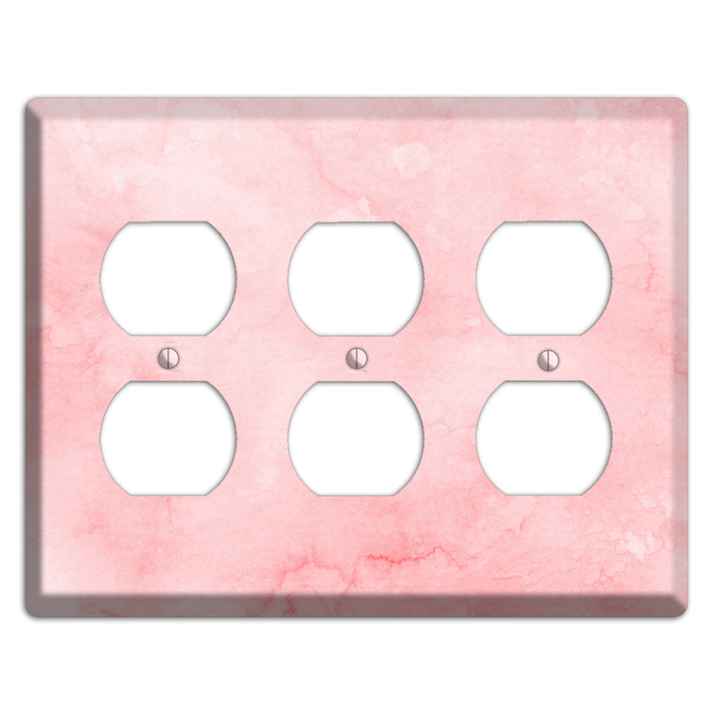 Mandys Pink Soft Coral 3 Duplex Wallplate