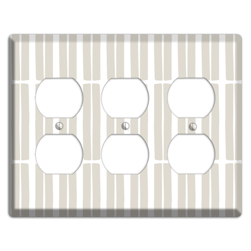 Simple Scandanavian Style FF 3 Duplex Wallplate