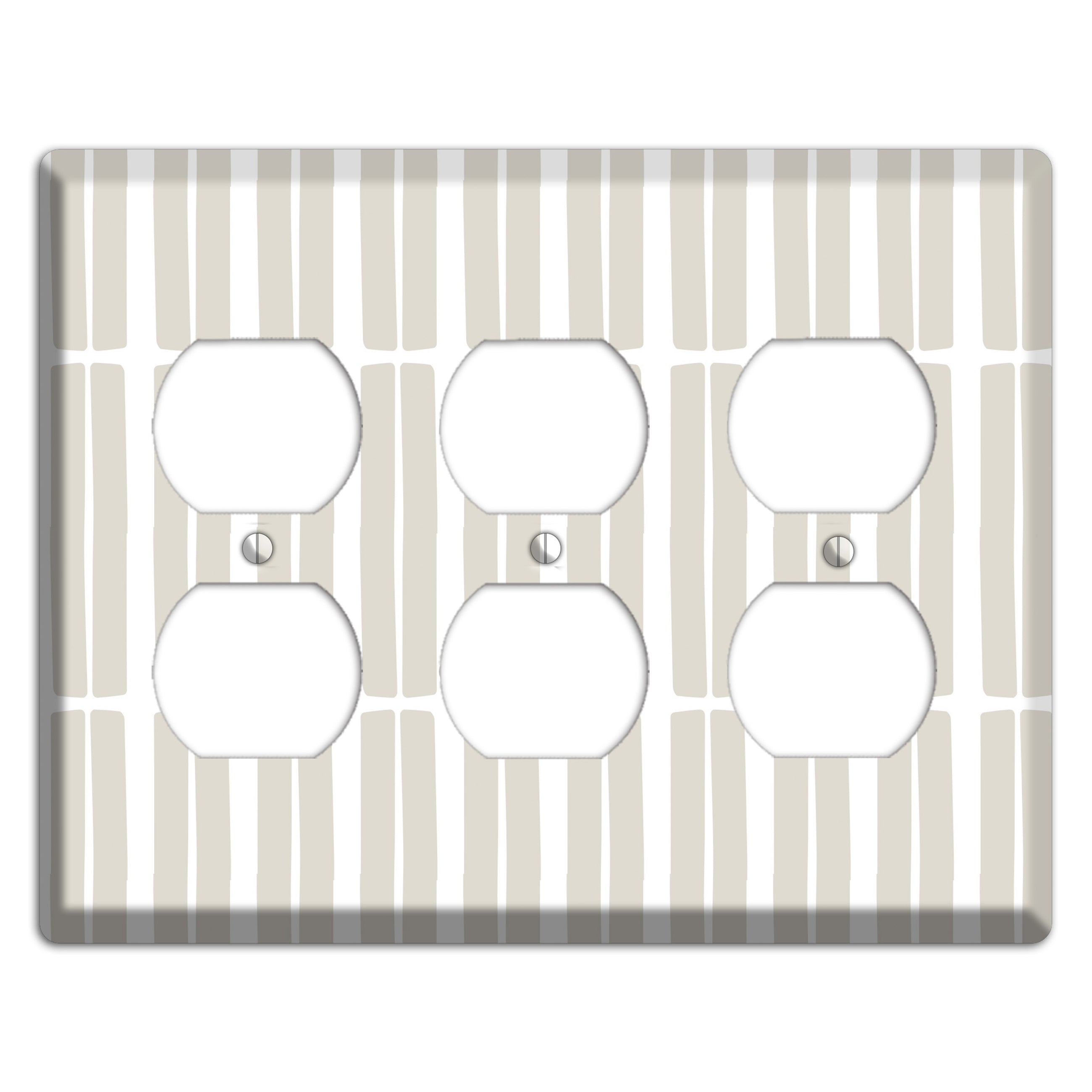 Simple Scandanavian Style FF 3 Duplex Wallplate