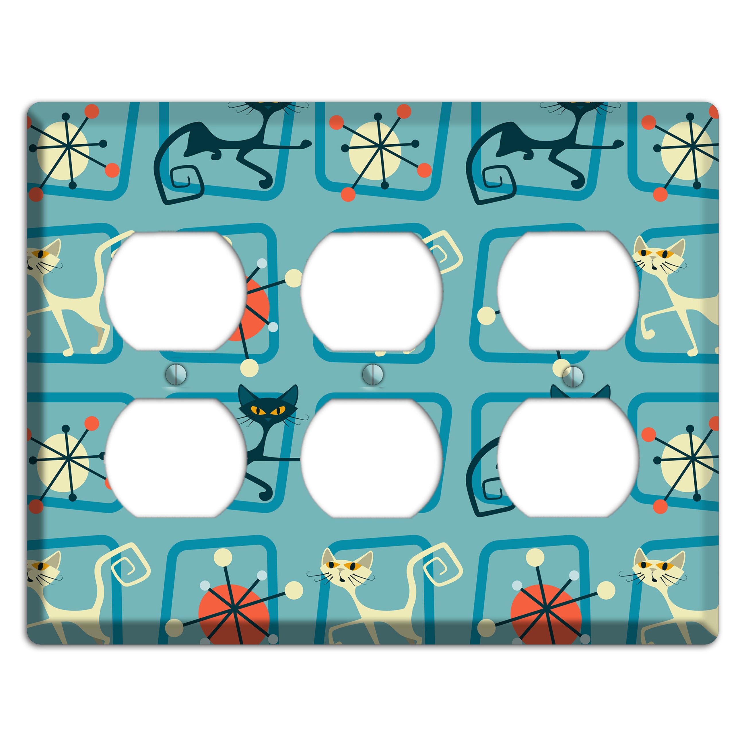 Relaxing Kitties 3 Duplex Wallplate