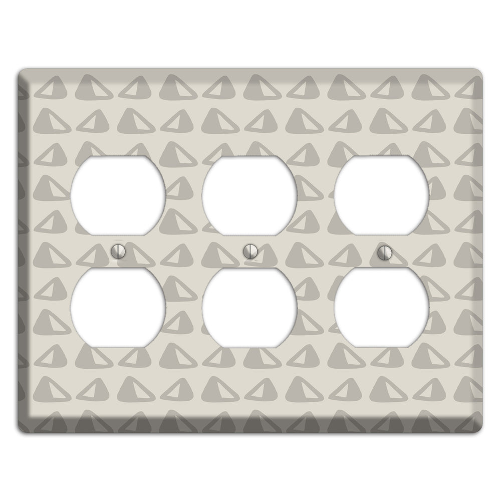 Simple Scandanavian Style NN 3 Duplex Wallplate