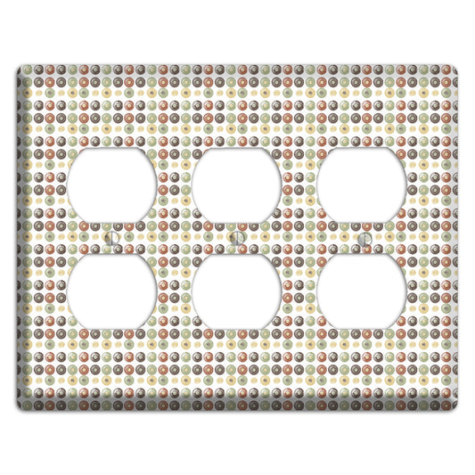 Multo Color Tiled Dots 3 Duplex Wallplate