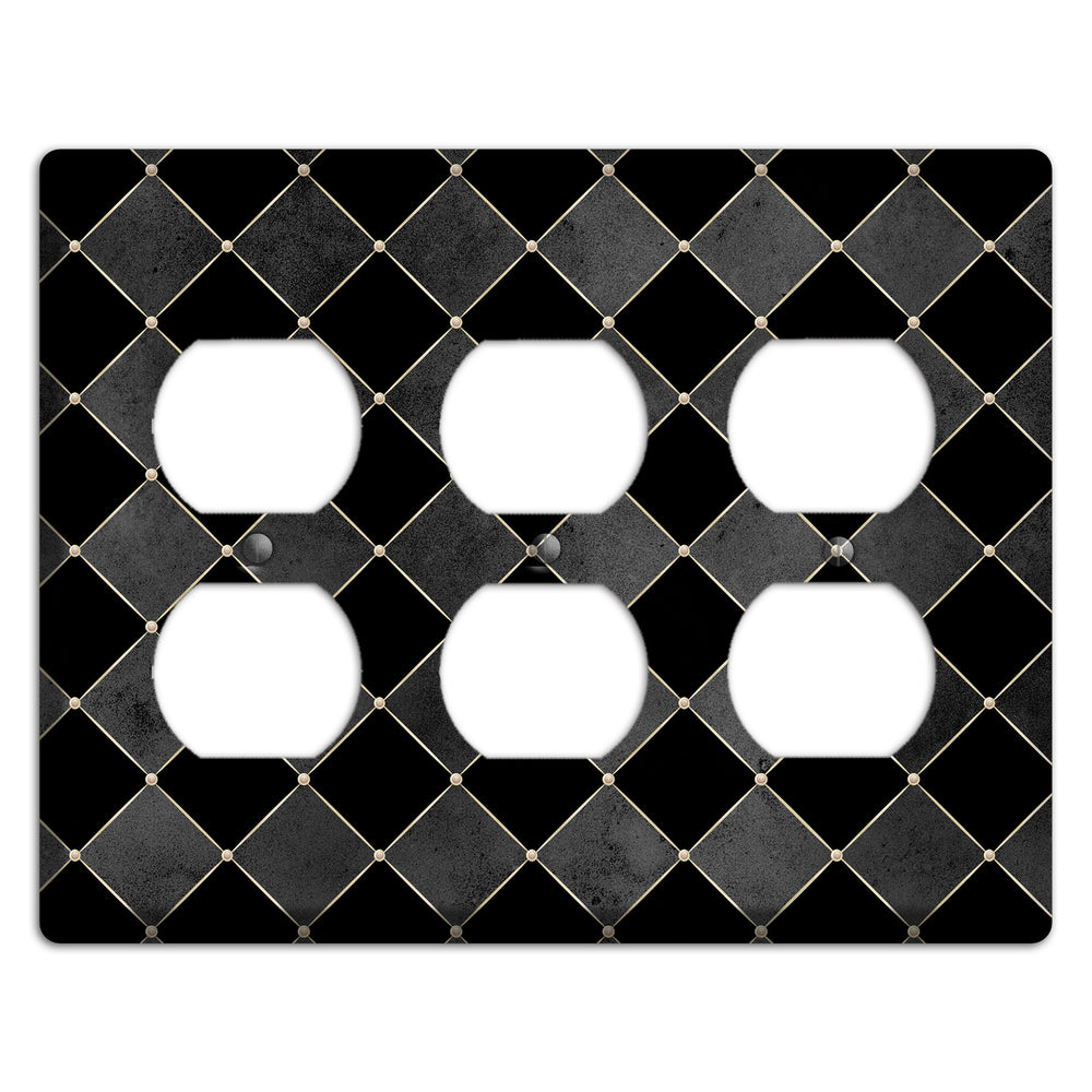 Edgar Allen Poe Diamond 3 Duplex Wallplate