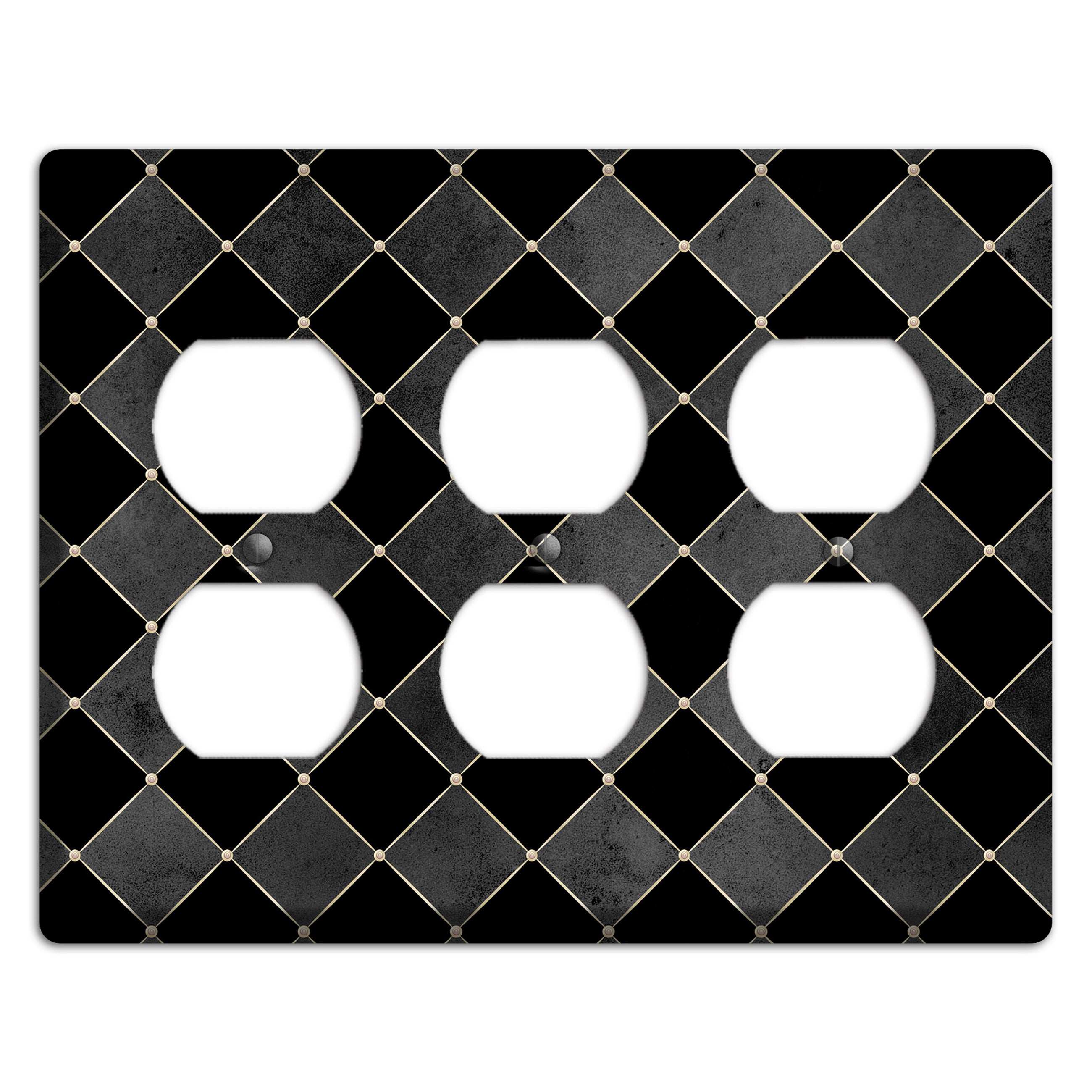Edgar Allen Poe Diamond 3 Duplex Wallplate