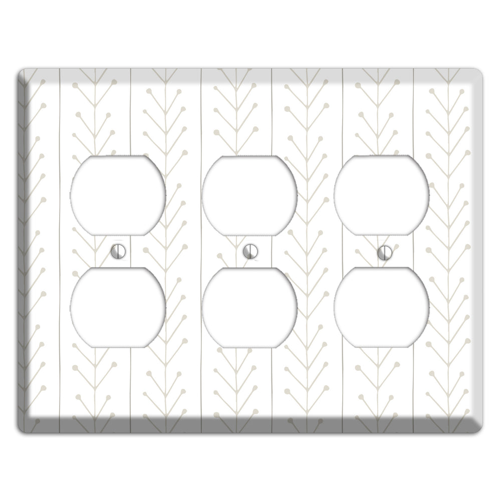 Simple Scandanavian Style F 3 Duplex Wallplate