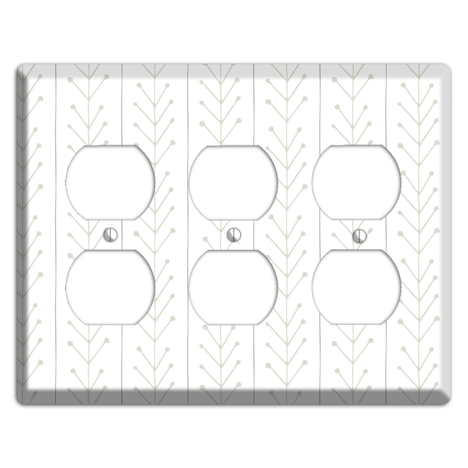 Simple Scandanavian Style F 3 Duplex Wallplate