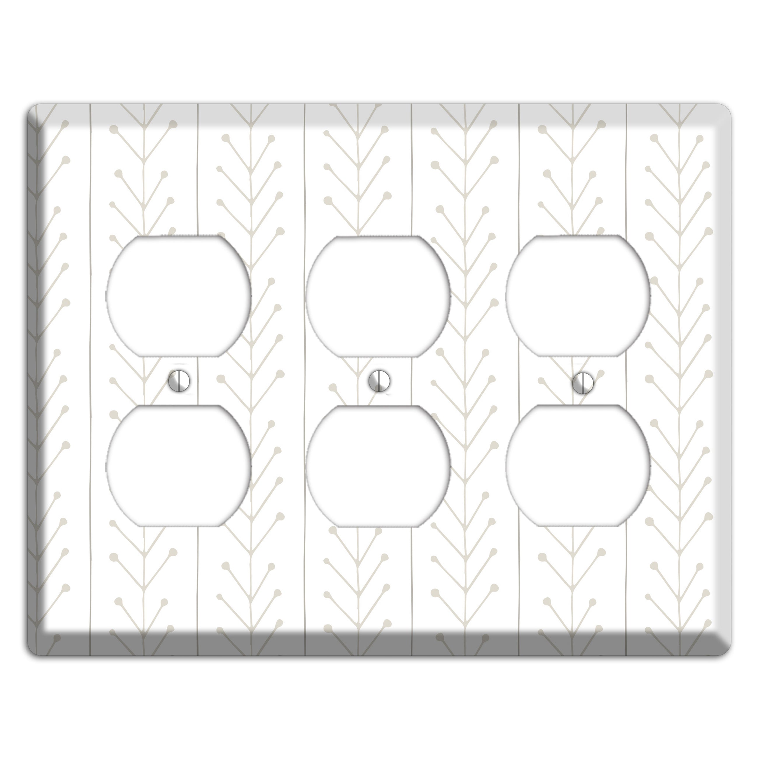Simple Scandanavian Style F 3 Duplex Wallplate
