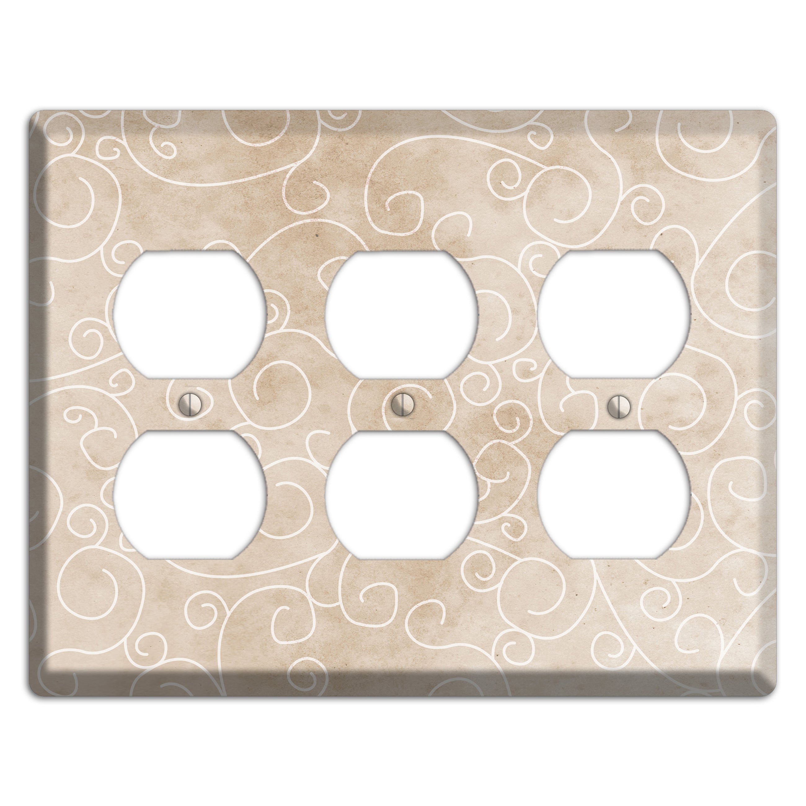 Wafer Neutral Texture 3 Duplex Wallplate