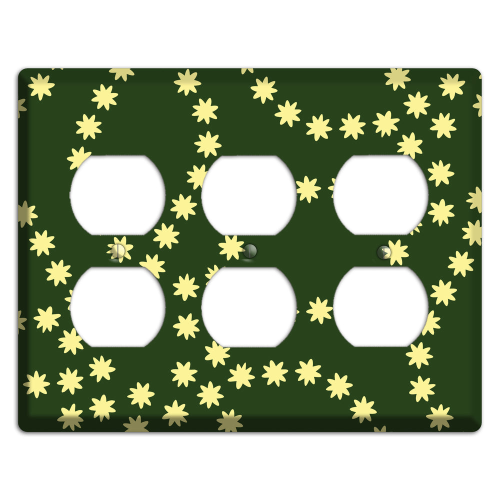 Green with Yellow Constellation 3 Duplex Wallplate