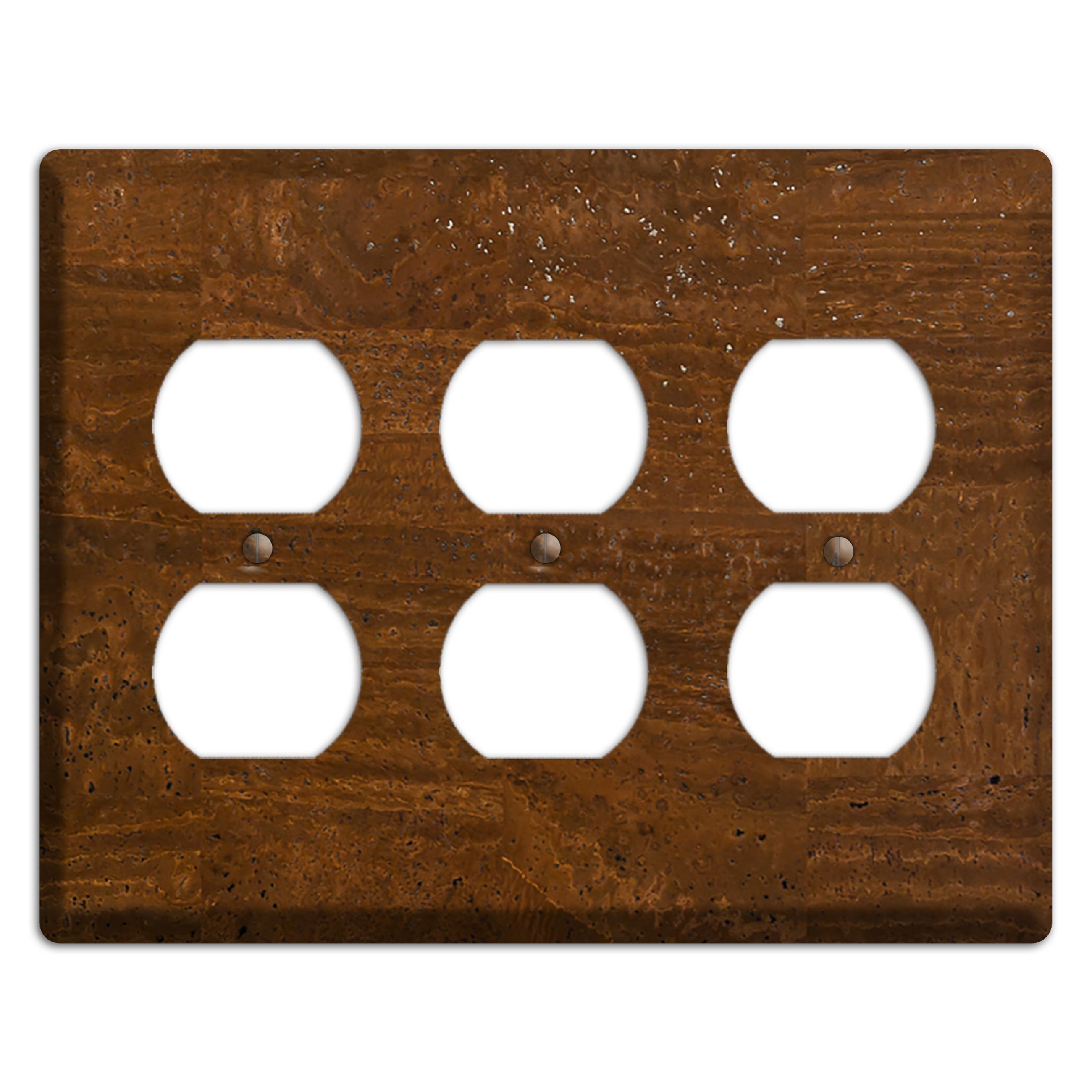 Milk Chocolate Cork 3 Duplex Wallplate