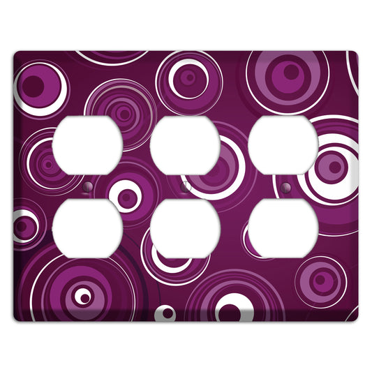 Purple Circles 2 3 Duplex Wallplate