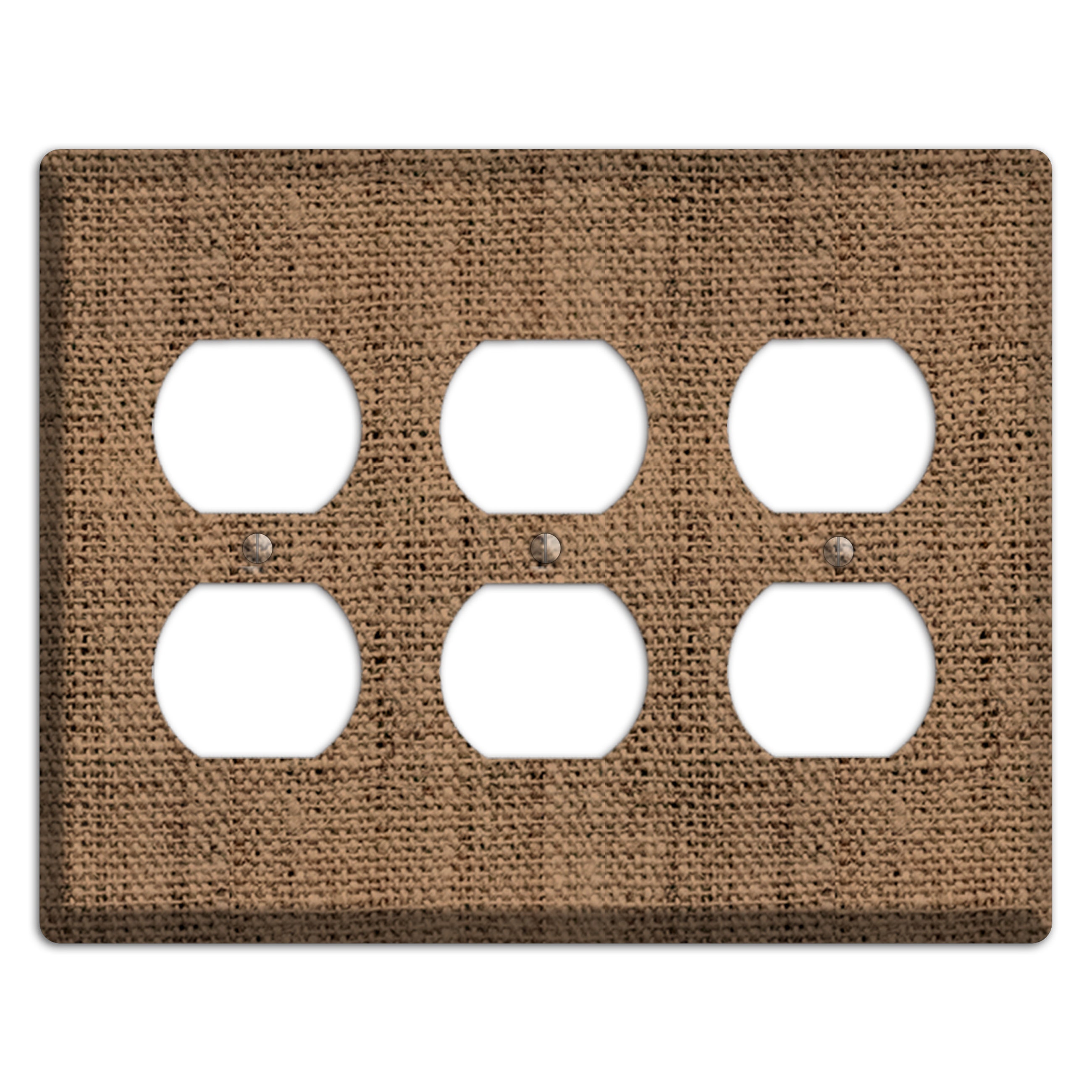 Beaver Burlap 3 Duplex Wallplate