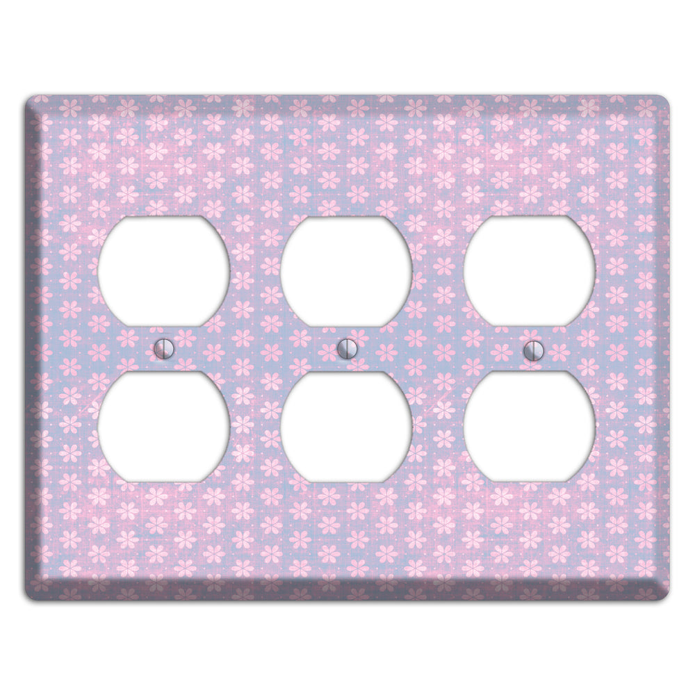 Green Grunge Floral Contour 3 Duplex Wallplate