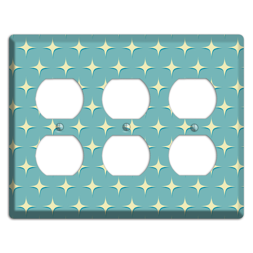 Yellow Atomic Diamond 3 Duplex Wallplate