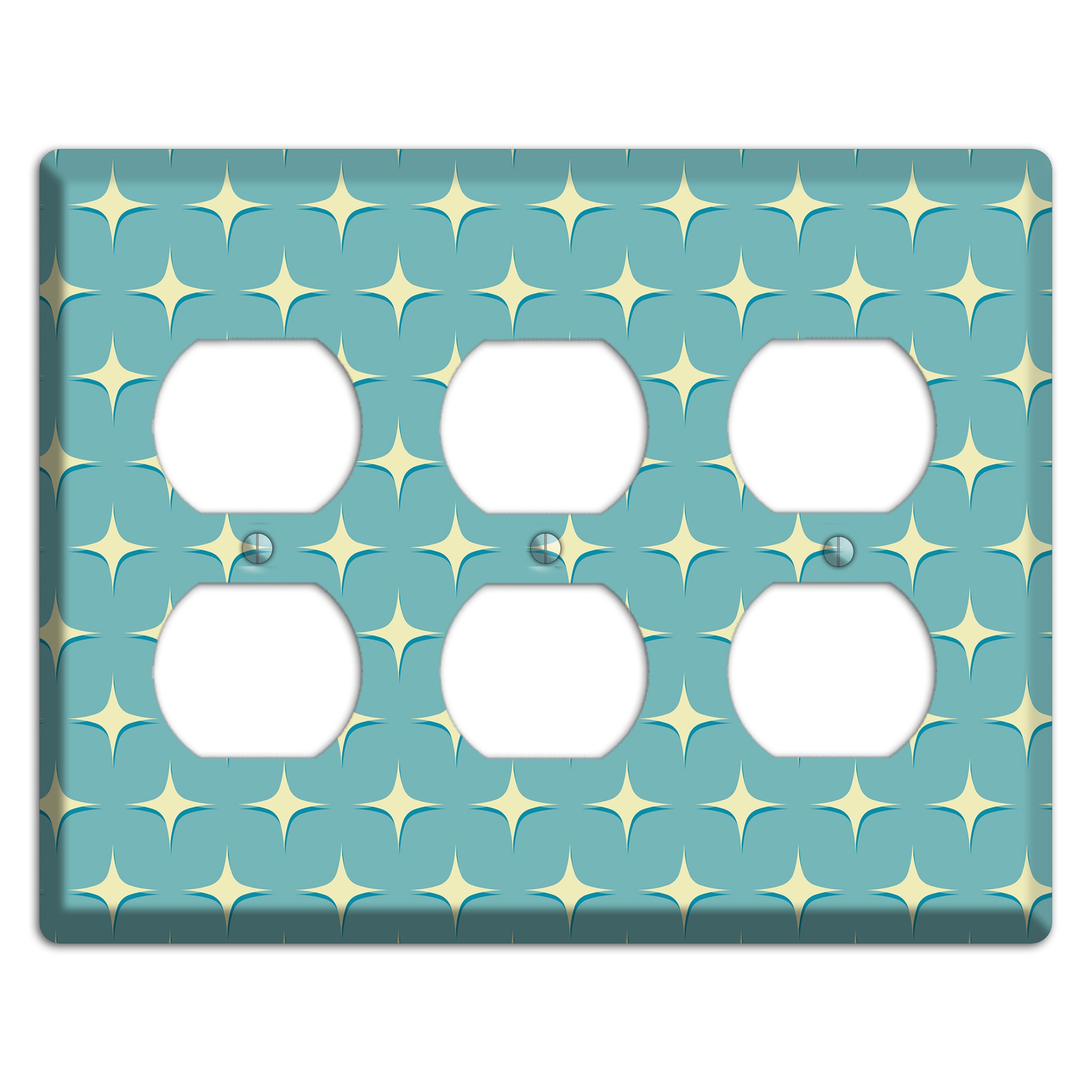Yellow Atomic Diamond 3 Duplex Wallplate