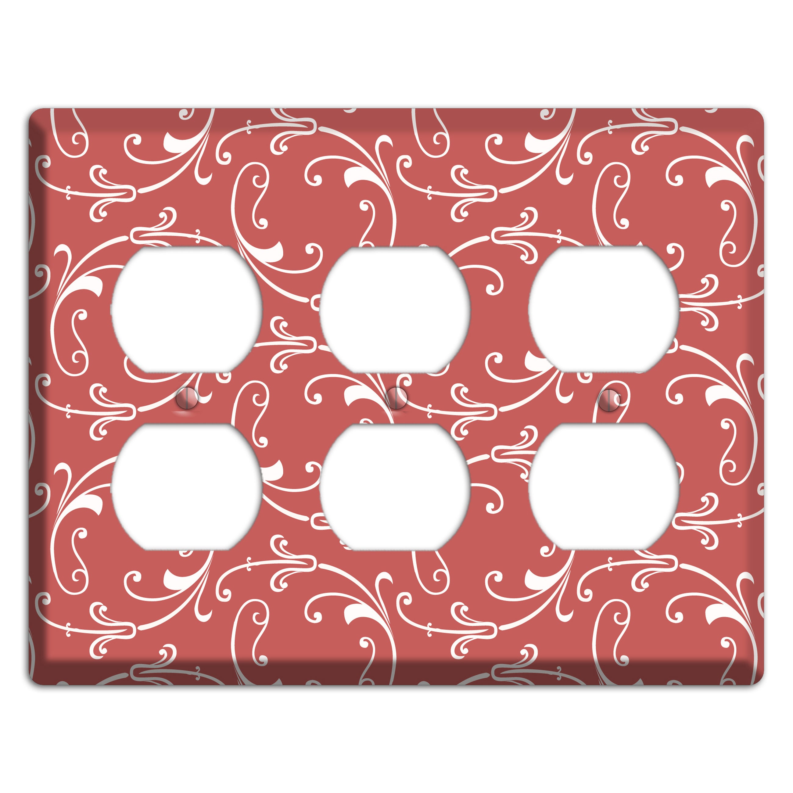 Brick Victorian Sprig 3 Duplex Wallplate