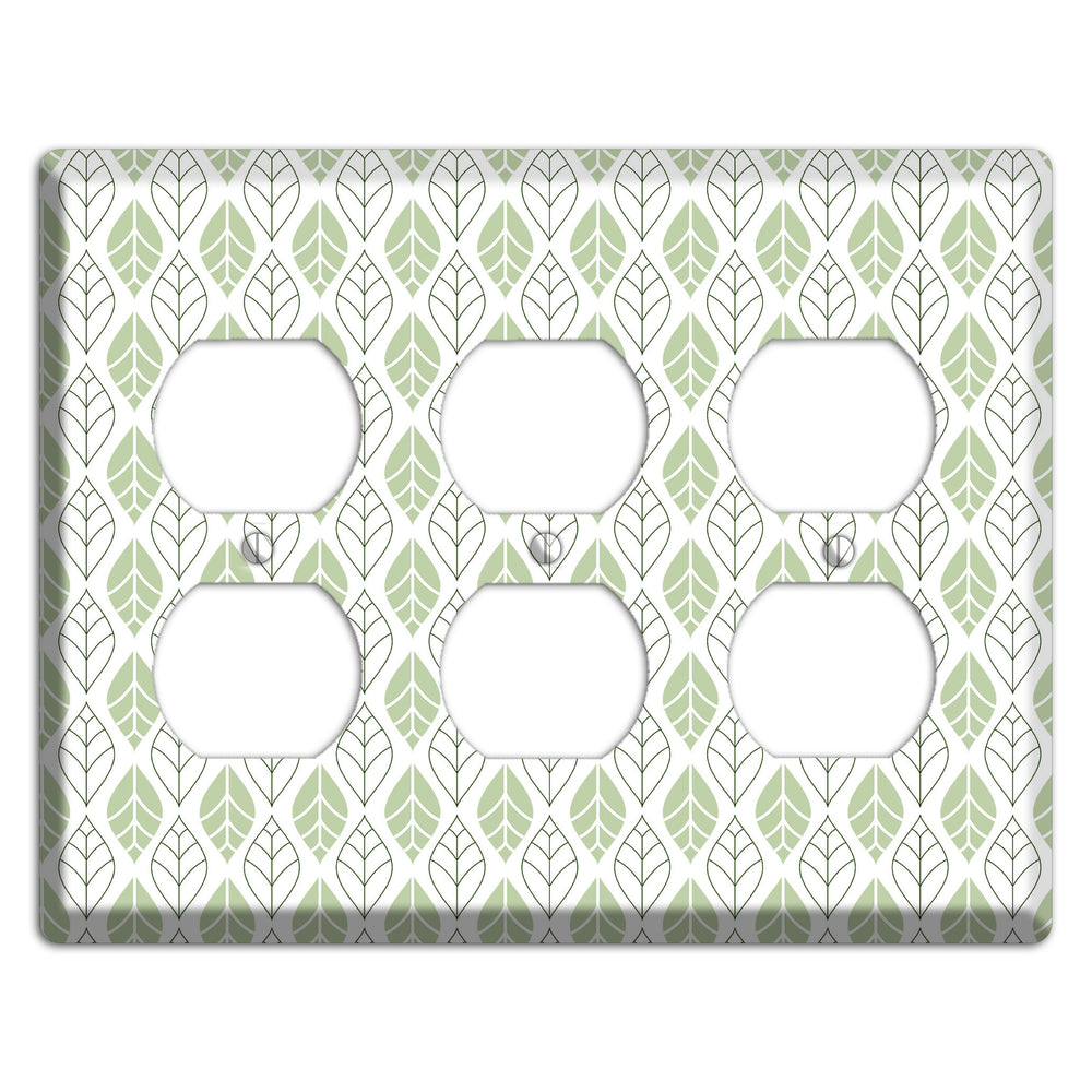 Leaves Style W 3 Duplex Wallplate