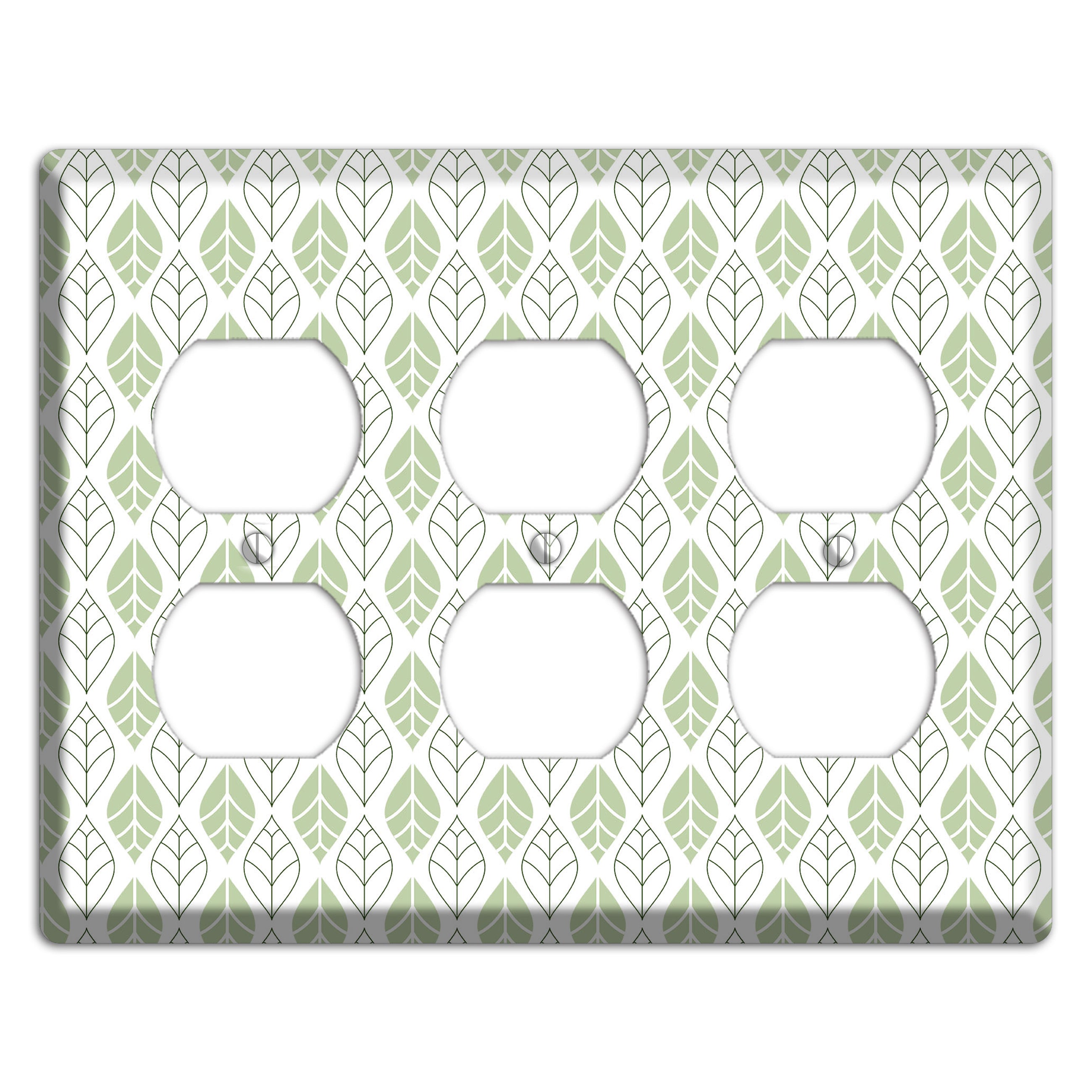 Leaves Style W 3 Duplex Wallplate