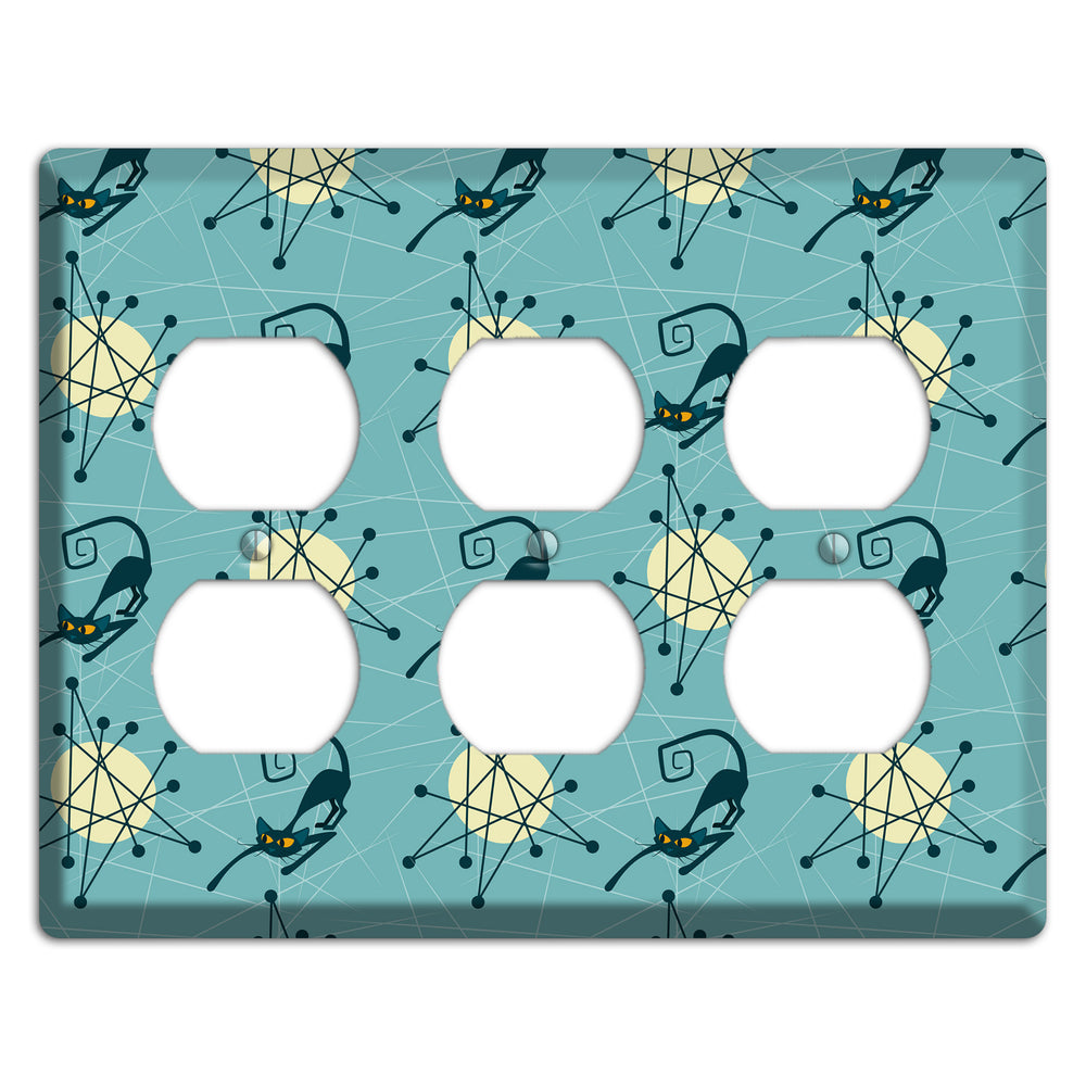 Atomic Black Cats 3 Duplex Wallplate