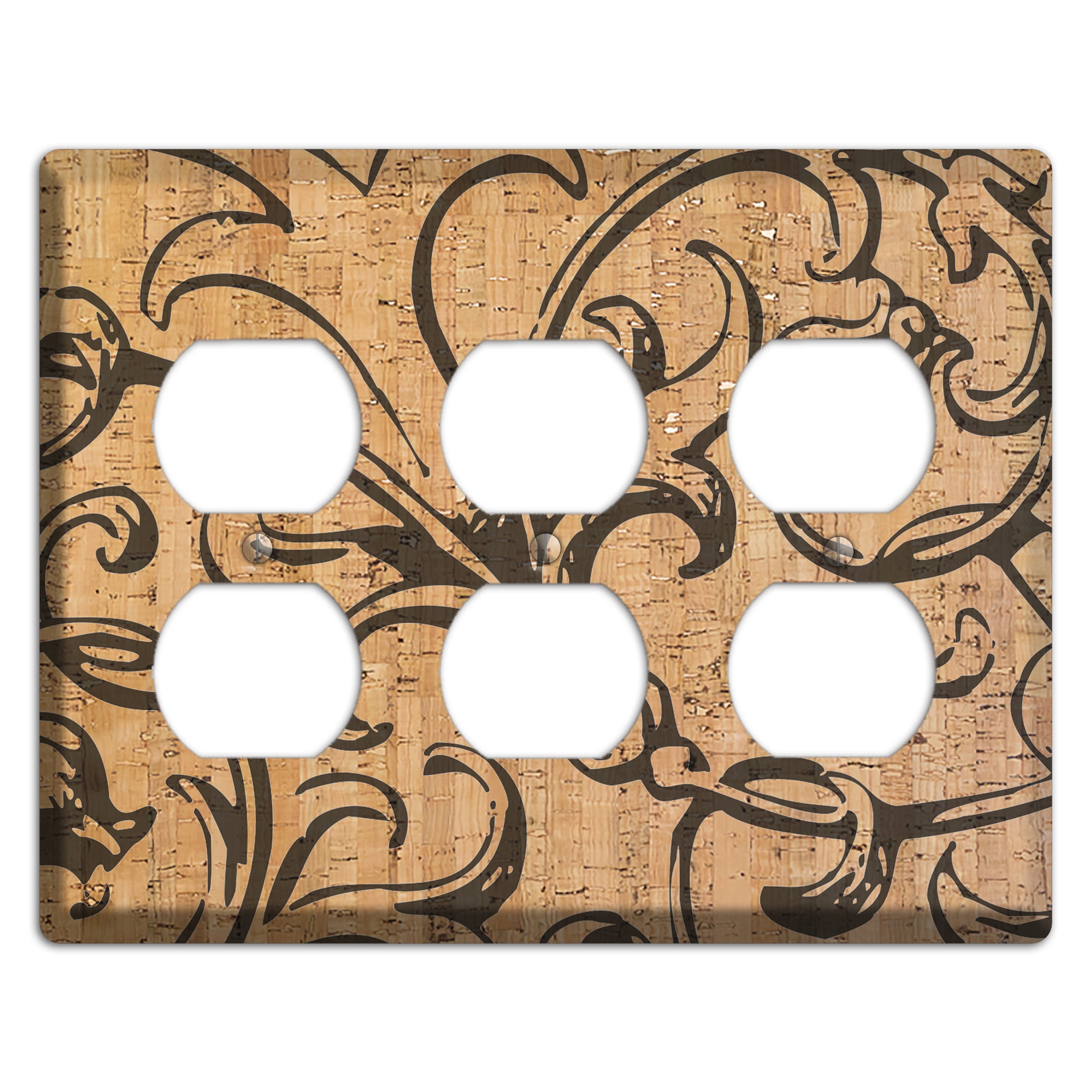 Victorian Cork 3 Duplex Wallplate