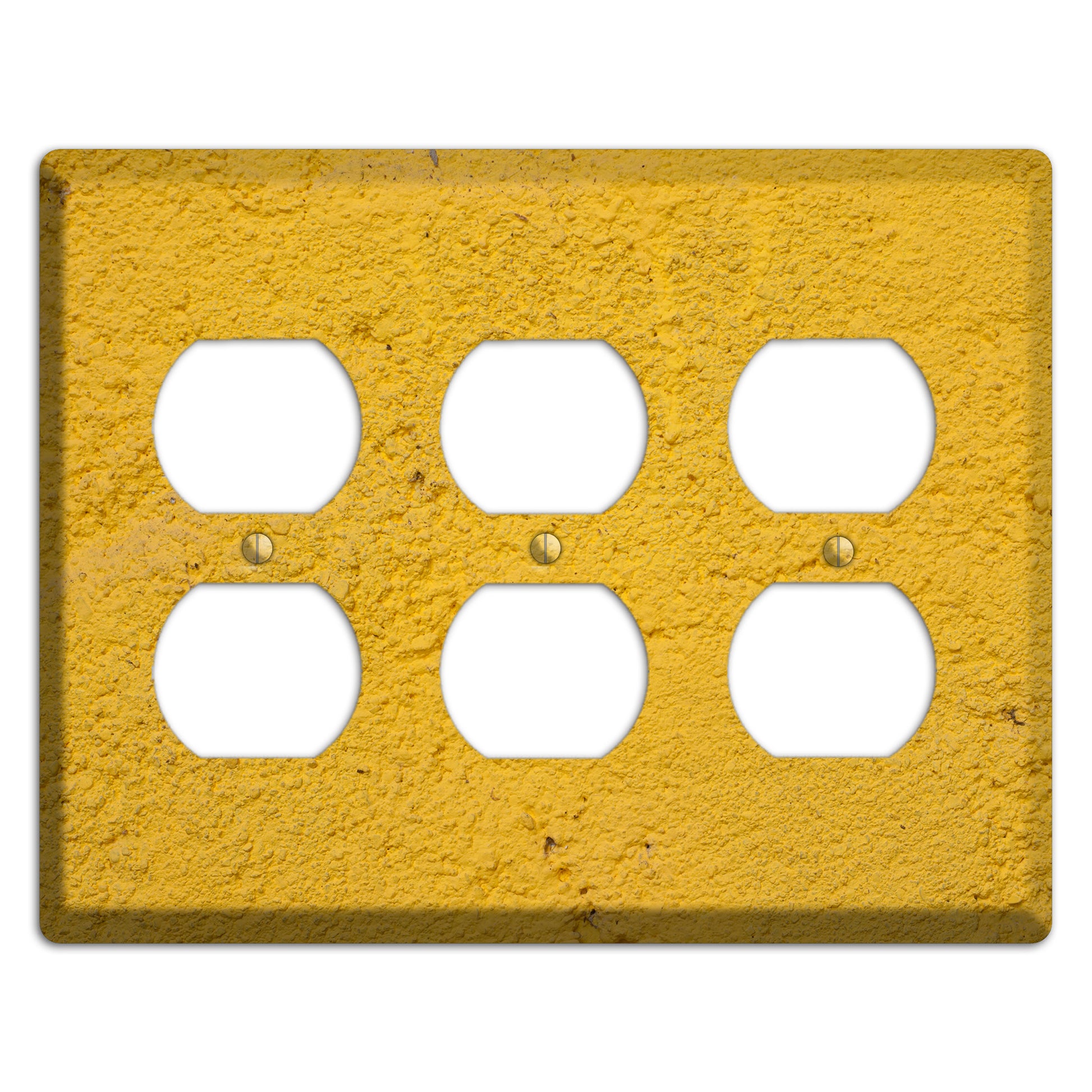 Yellow Concrete 3 Duplex Wallplate