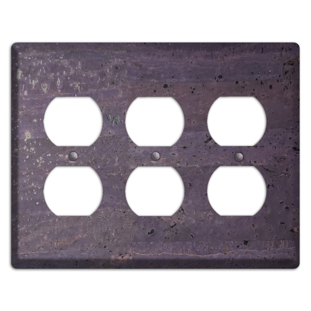Eggplant Cork 3 Duplex Wallplate
