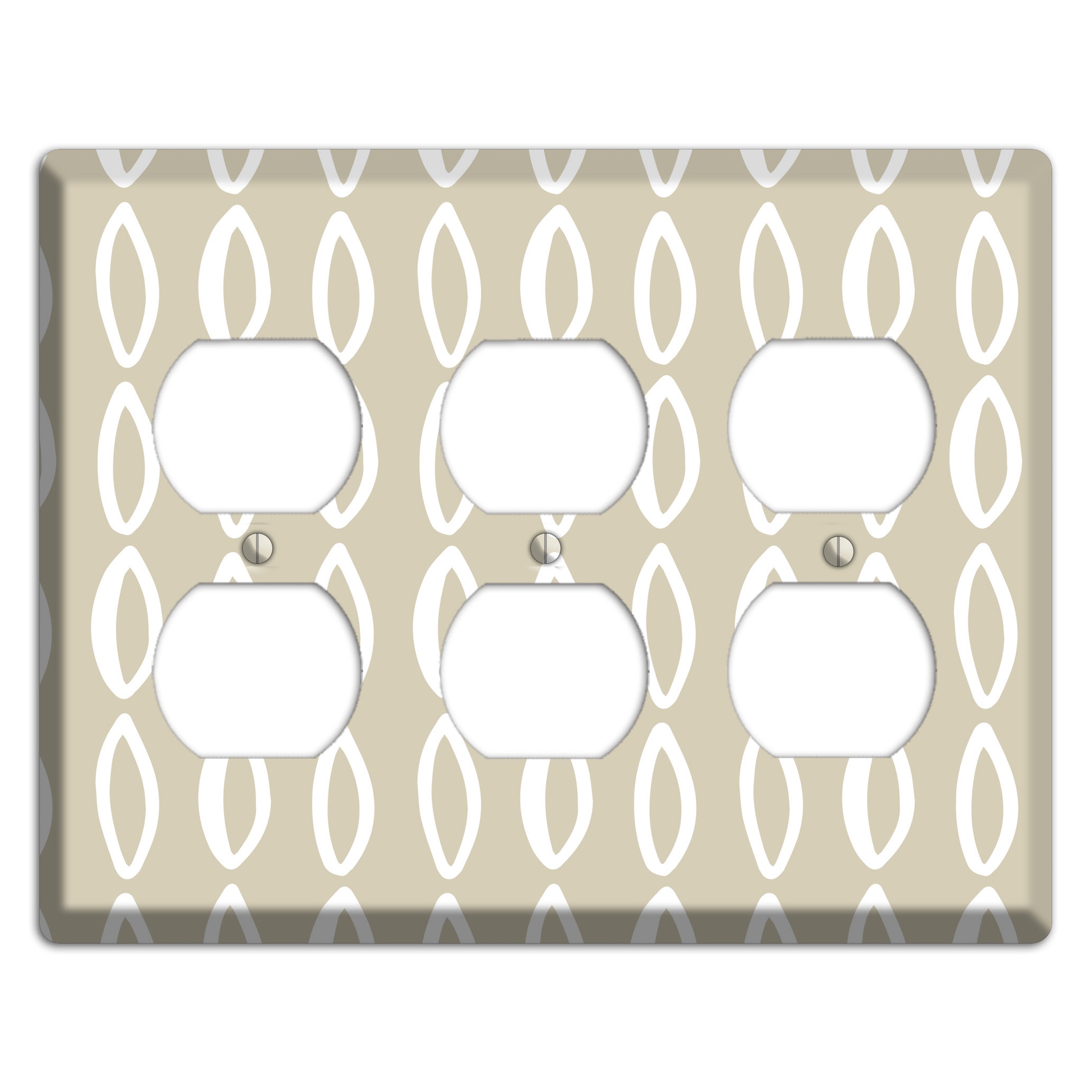Simple Scandanavian Style Z 3 Duplex Wallplate