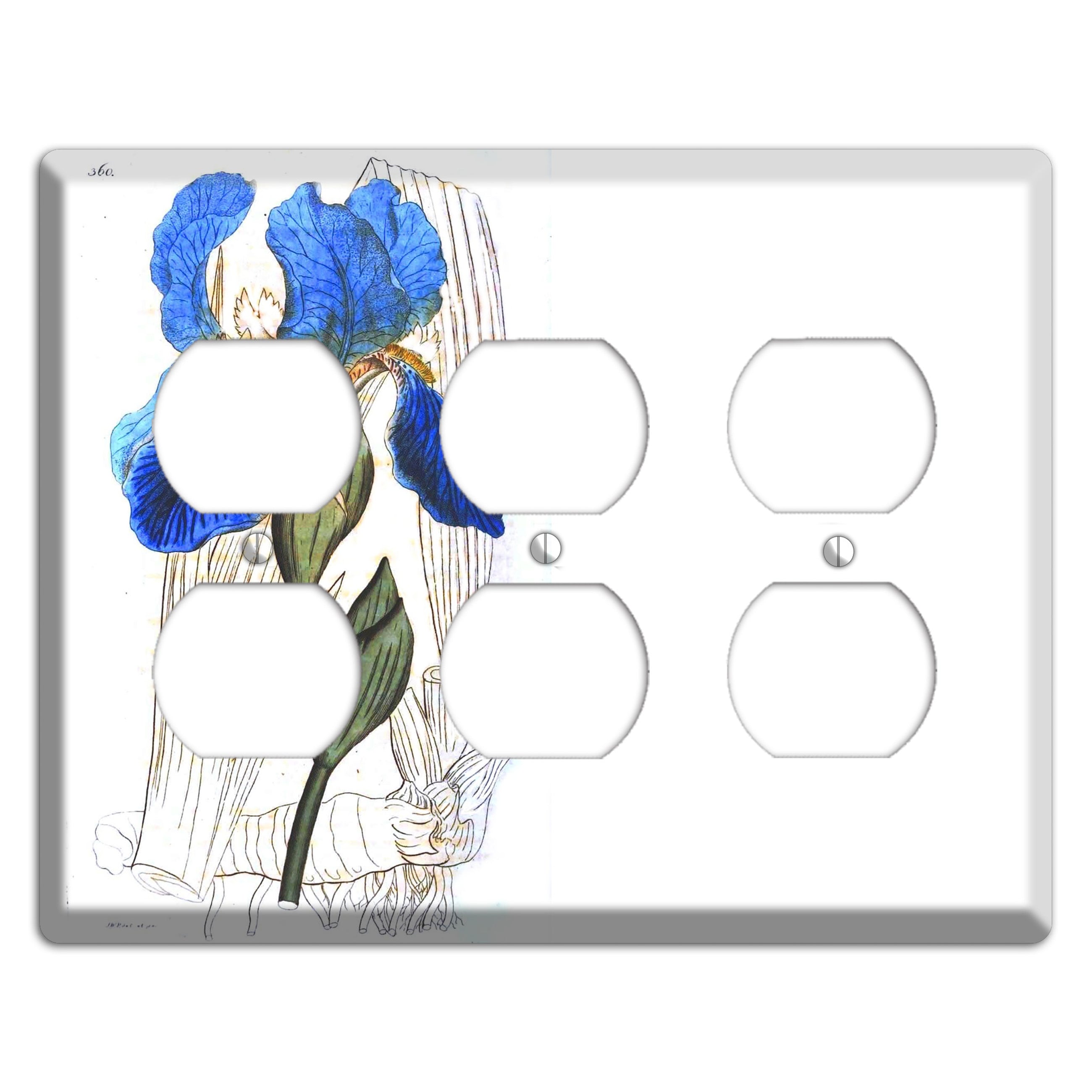 Blue Iris 3 Duplex Wallplate