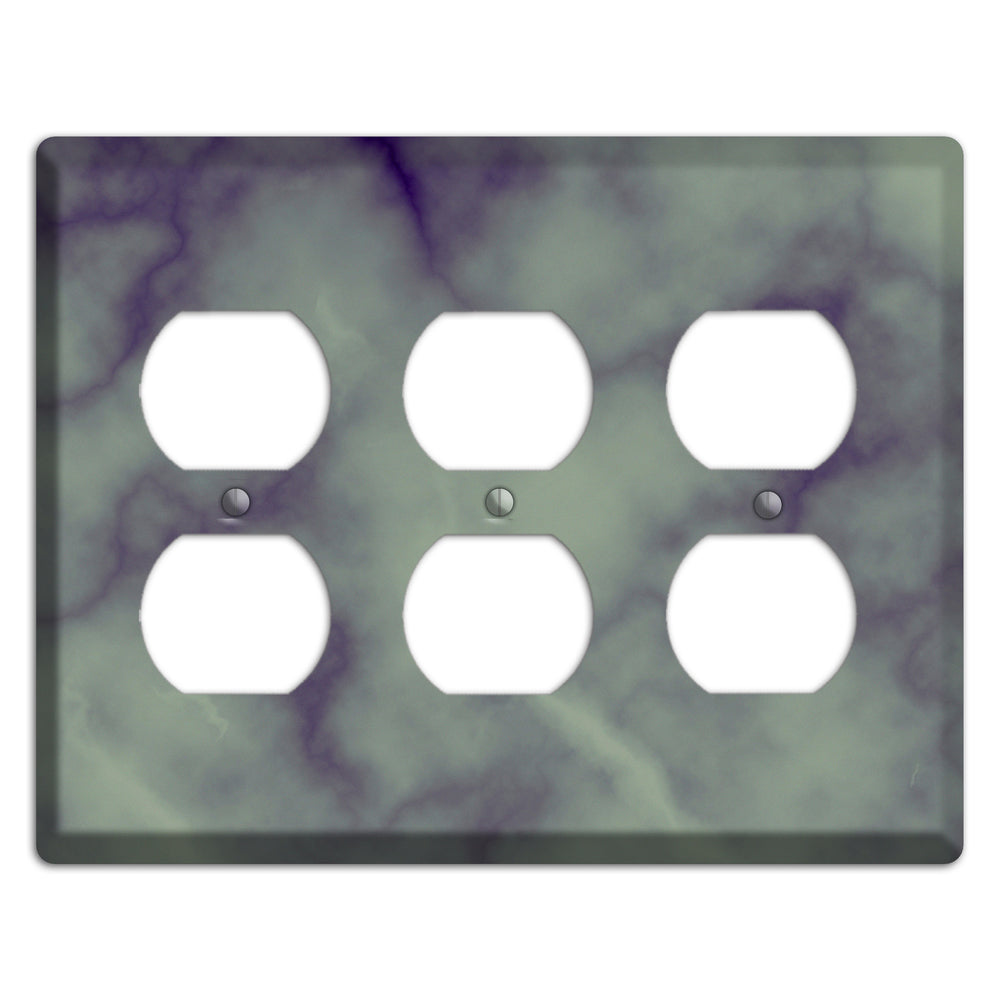 Mid Gray Marble 3 Duplex Wallplate