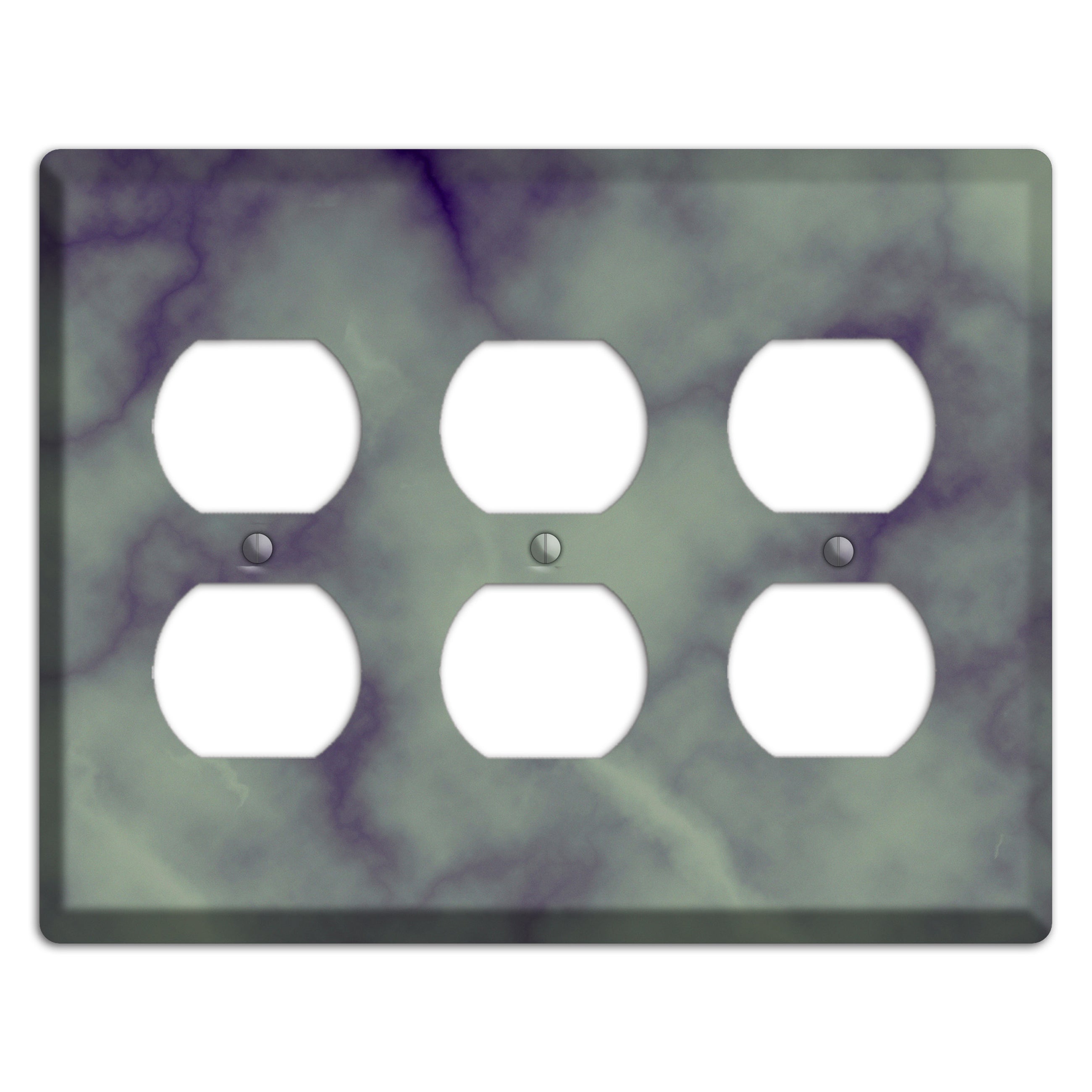 Mid Gray Marble 3 Duplex Wallplate