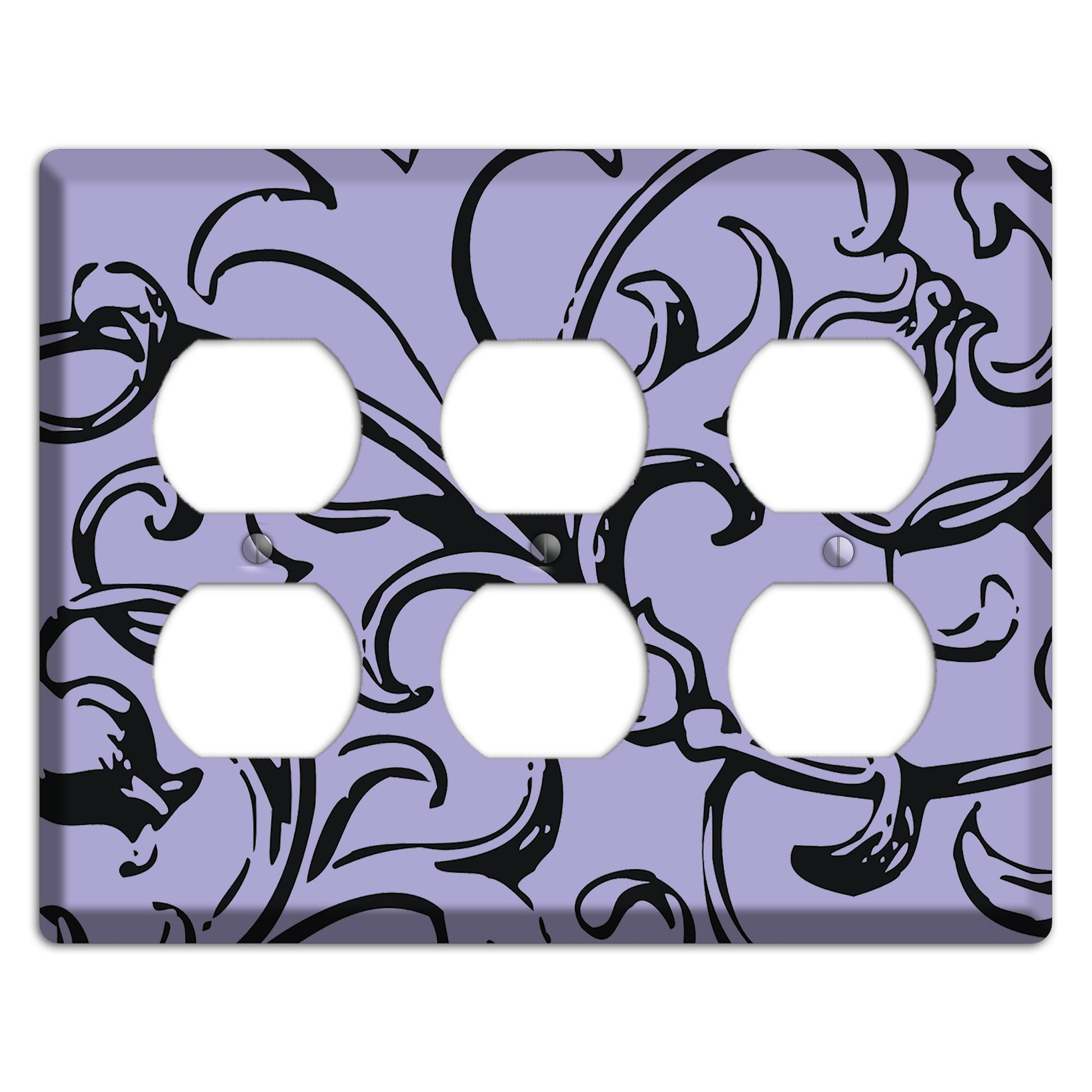 Victorian Lilac 3 Duplex Wallplate