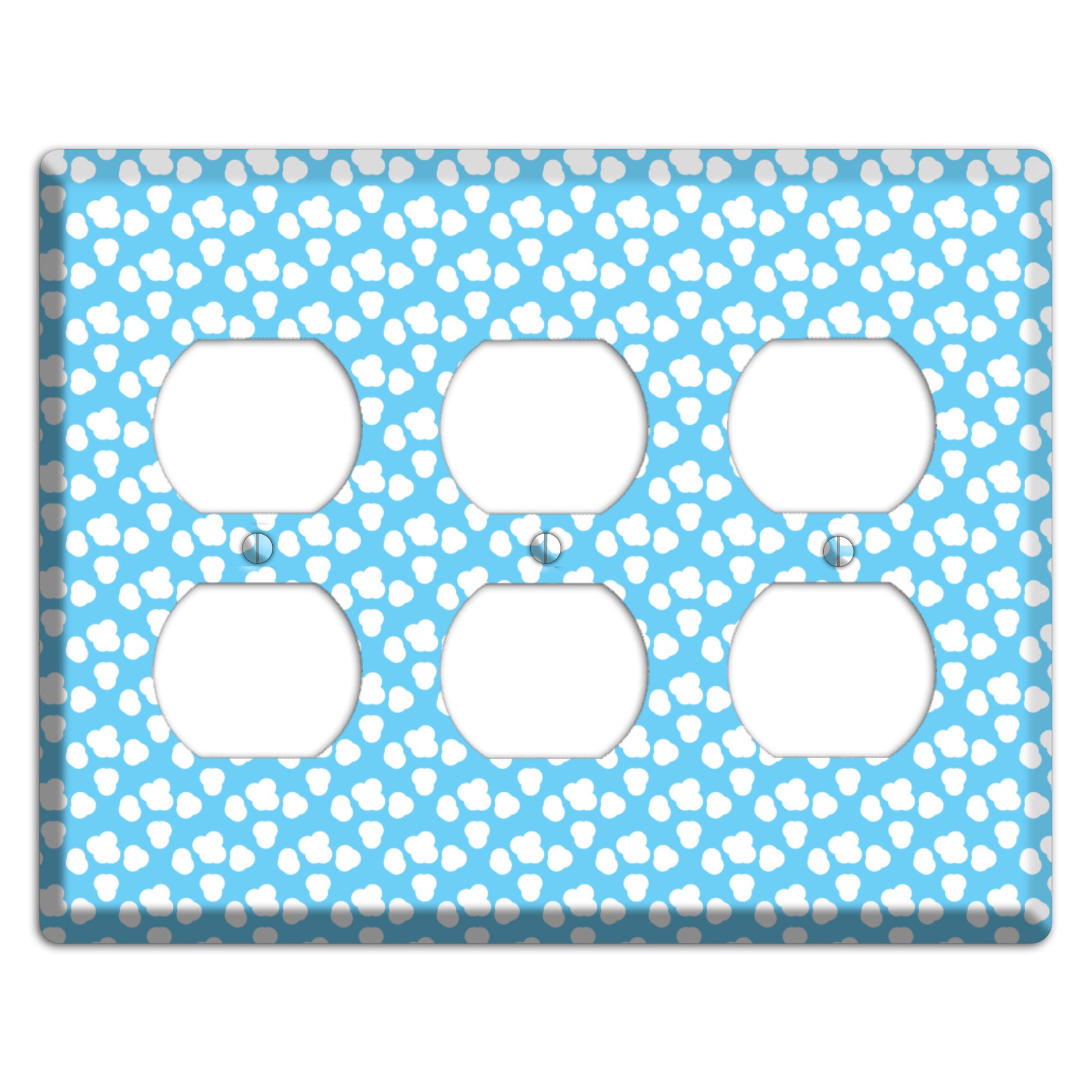 Blue Small Clouds 3 Duplex Wallplate