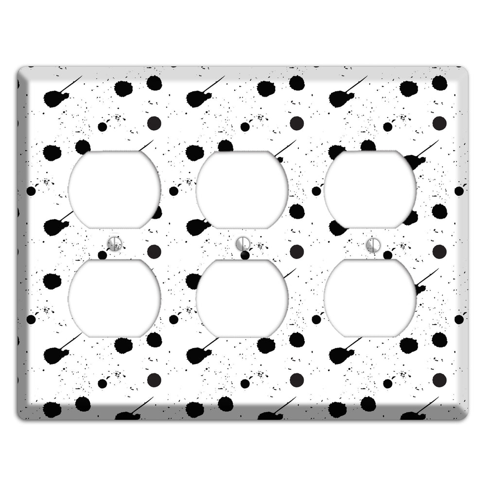 Ink Drops 6 3 Duplex Wallplate