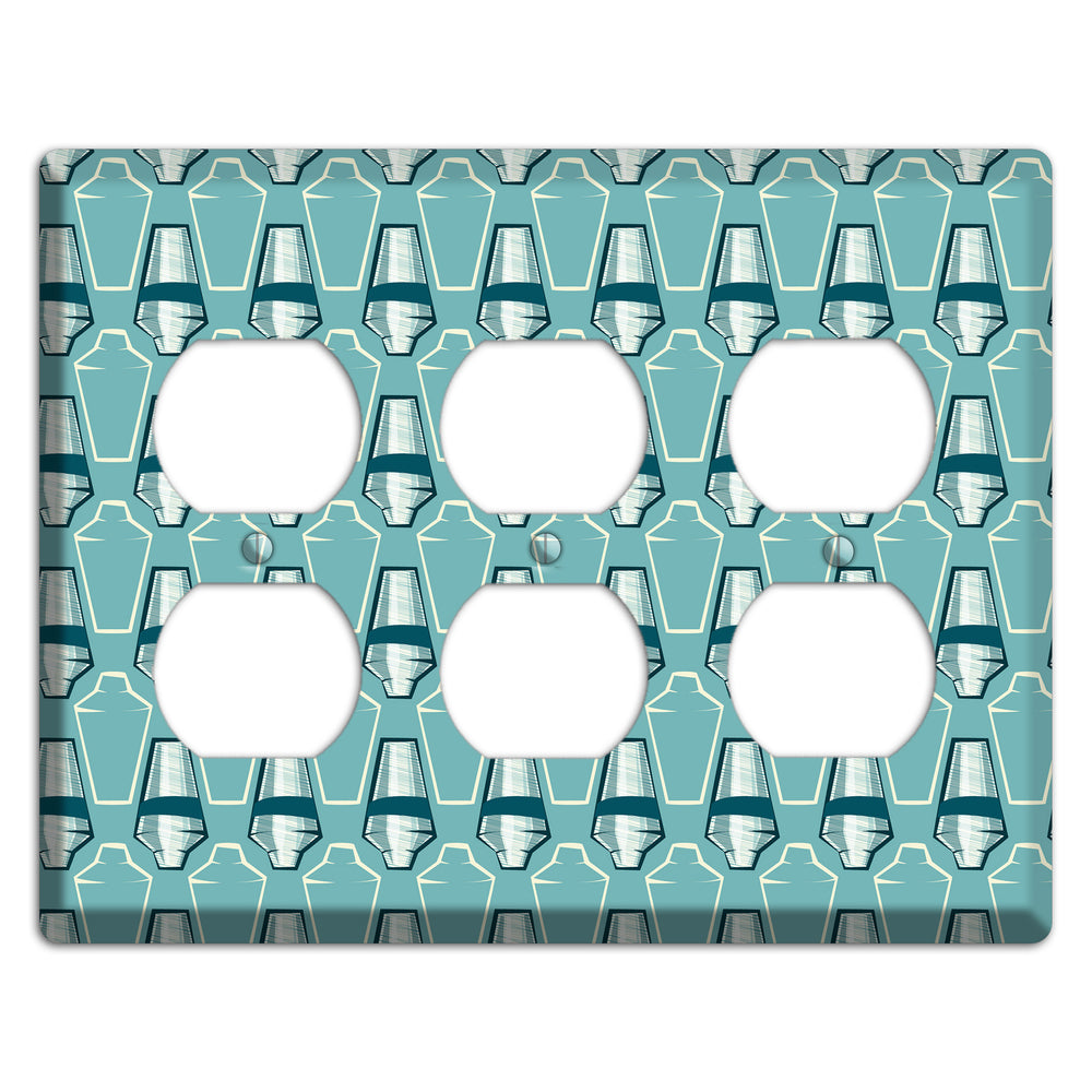 Cocktail Shakers 3 Duplex Wallplate
