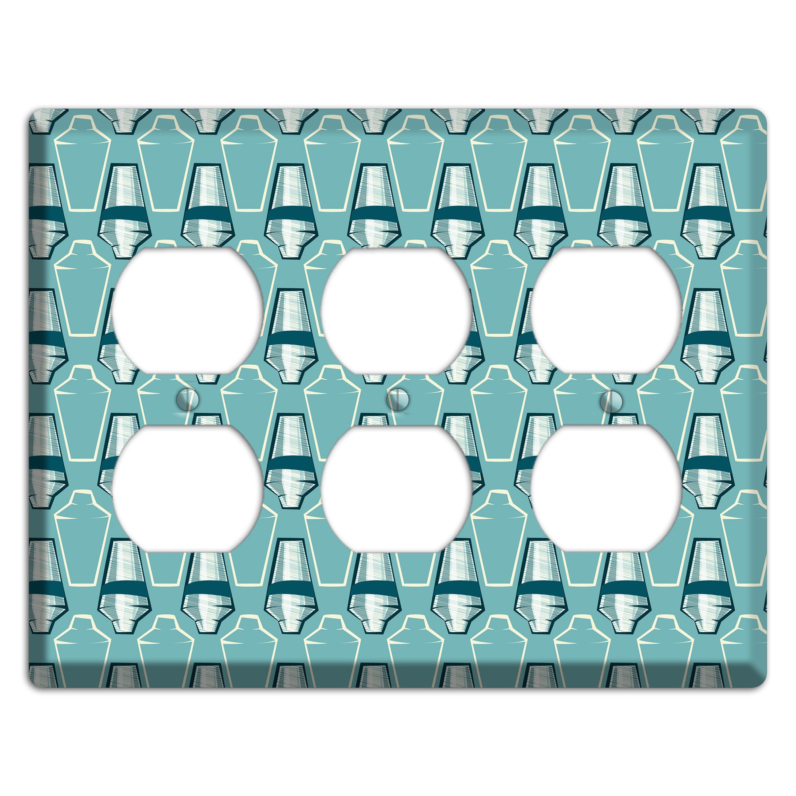 Cocktail Shakers 3 Duplex Wallplate