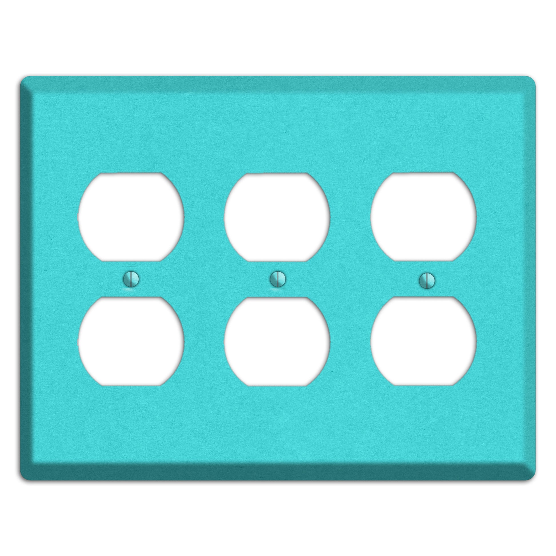 Turquoise Kraft 3 Duplex Wallplate