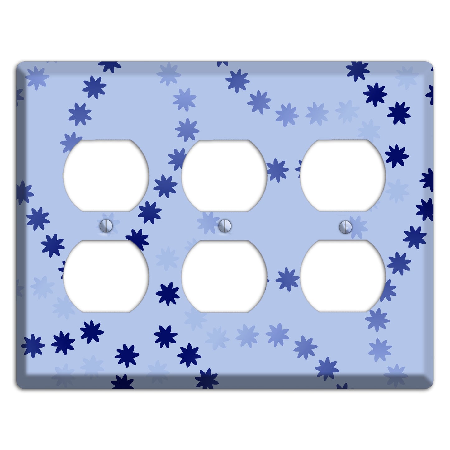 Periwinkle with Blue Constellation 3 Duplex Wallplate