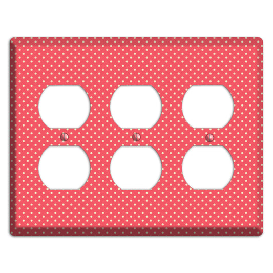 Multi Pink Tiny Polka Dots 3 Duplex Wallplate