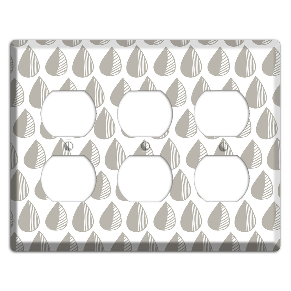 Simple Scandanavian Style MM 3 Duplex Wallplate