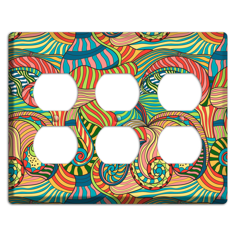 Retro Flourish 3 3 Duplex Wallplate