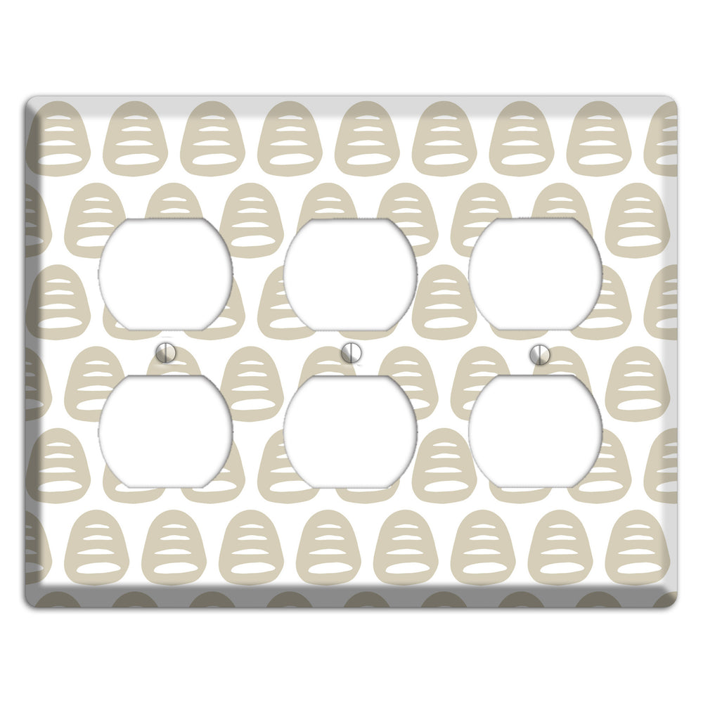 Simple Scandanavian Style II 3 Duplex Wallplate