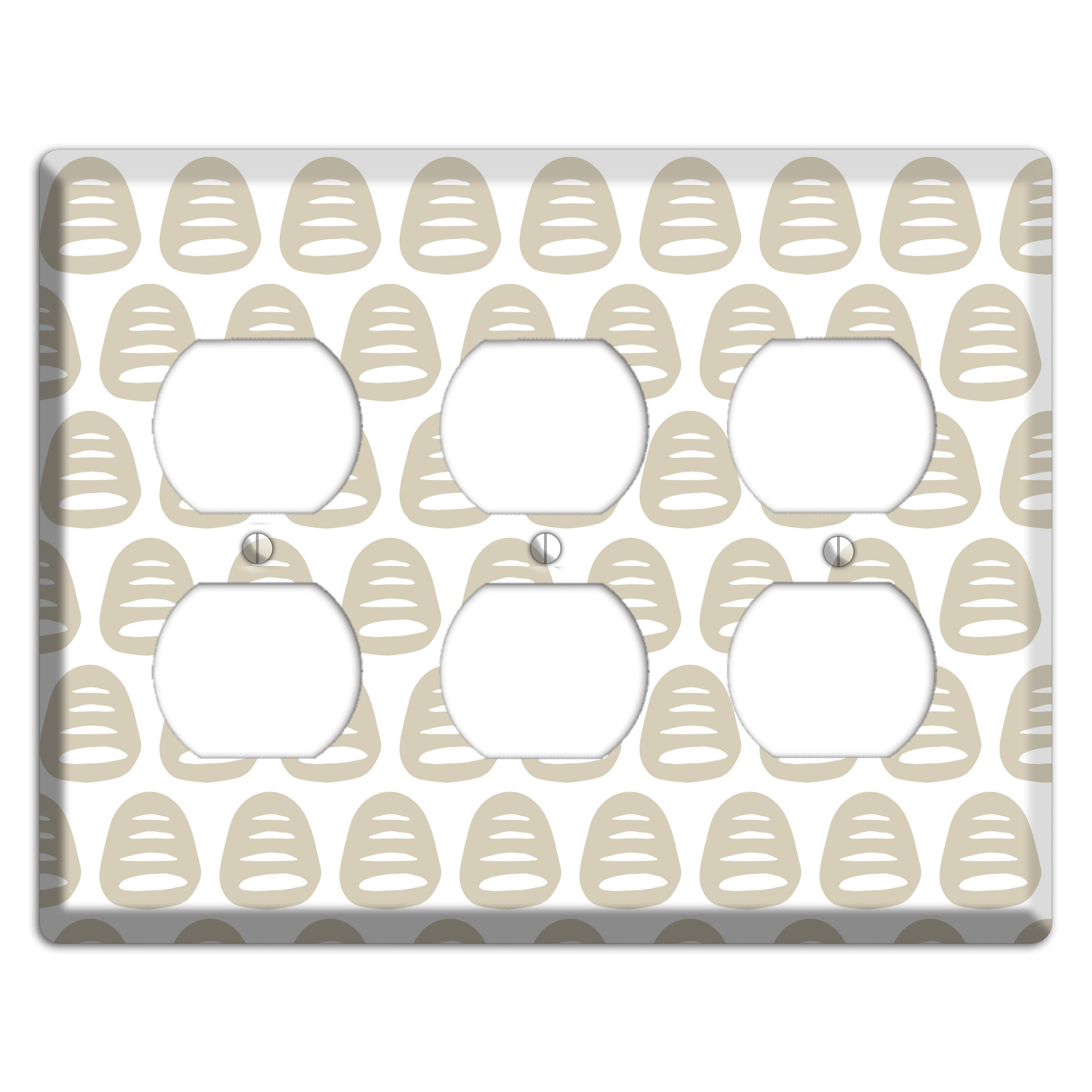 Simple Scandanavian Style II 3 Duplex Wallplate